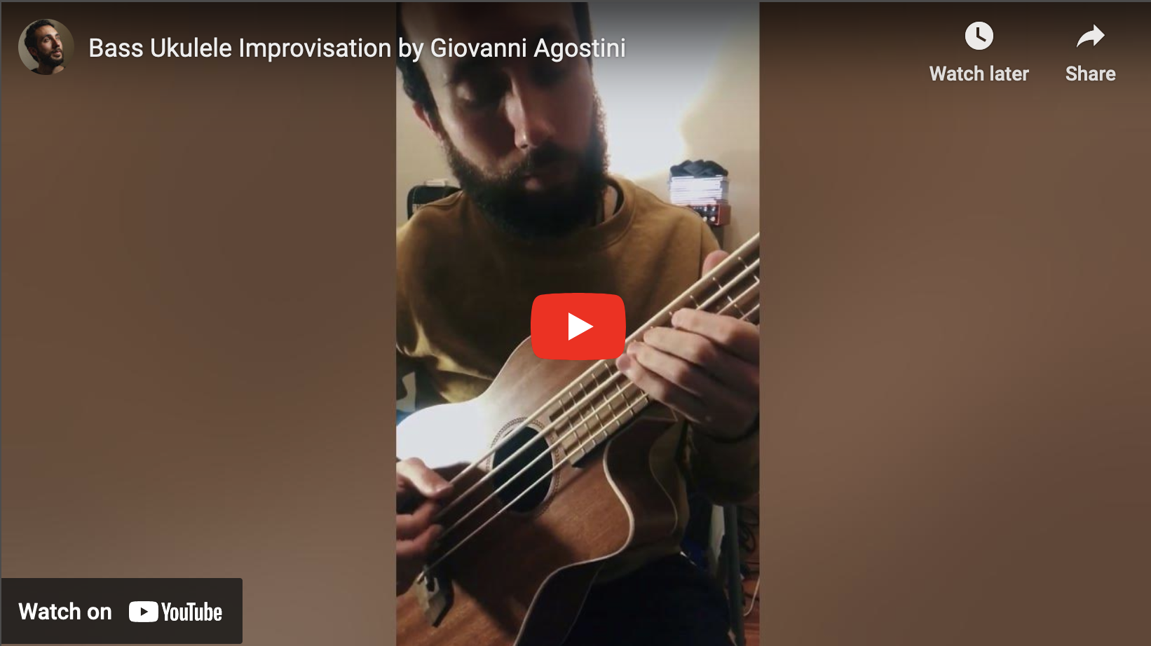 Bass Ukulele Improvisation by Giovanni Agostini